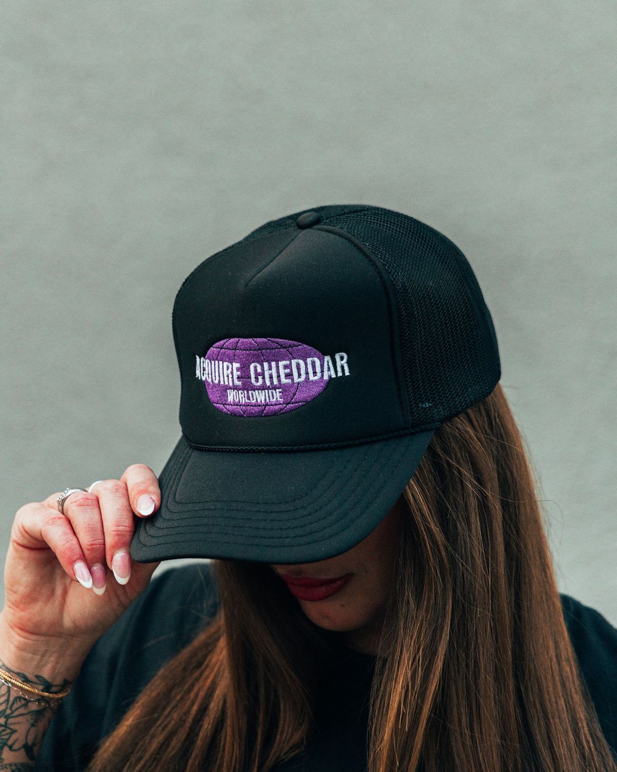 "Acquire Cheddar Worldwide" Foam Trucker Hat